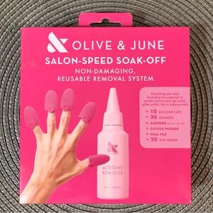 💝New Olive & June Salon Speed Soak-Off Reusable Removal System Kit